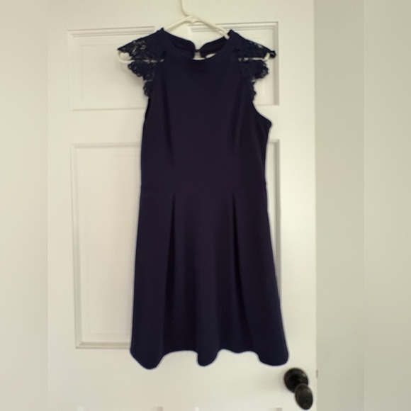Speechless Navy Blue Lace Dress - Picture 4 of 9